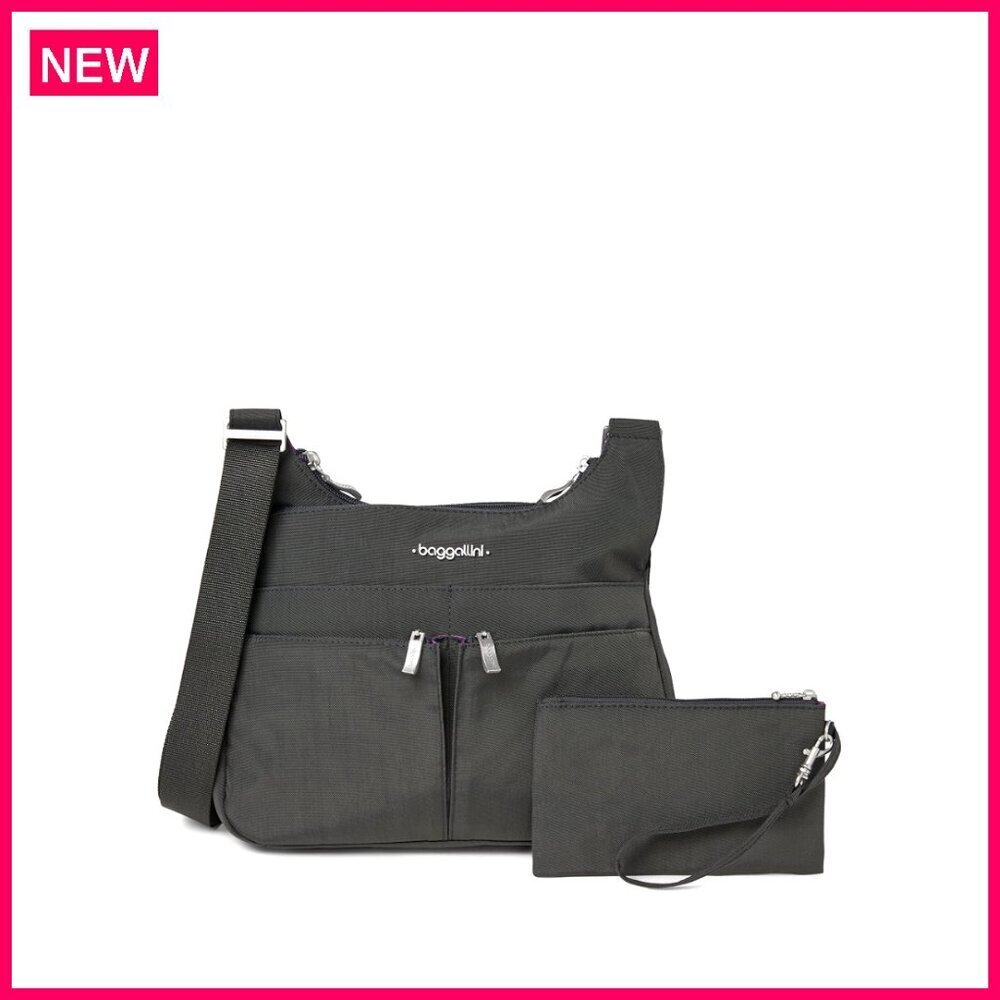 Lightweight Water-resistant Nylon Crossbody Bag 11x8.5 Travel Handbag